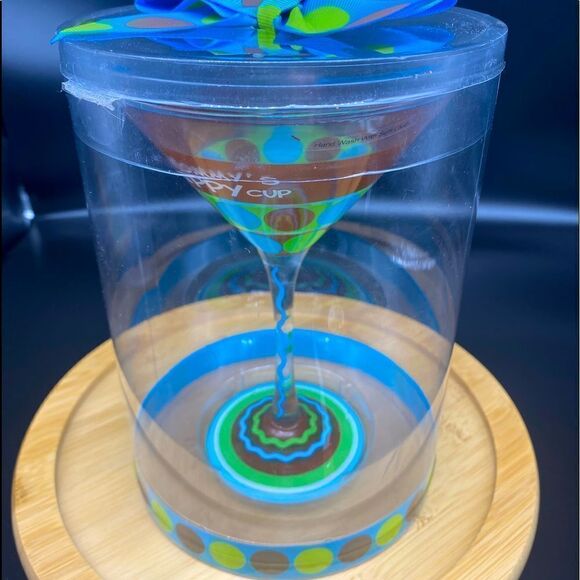 A margarita or martini stemmed glass painted with “Mommy’s Sippy Cup” - Picture 6 of 6